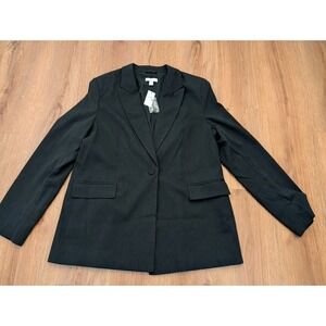 New Topshop Classic Black Blazer Womens Size 12 Professional Office Careerwoman